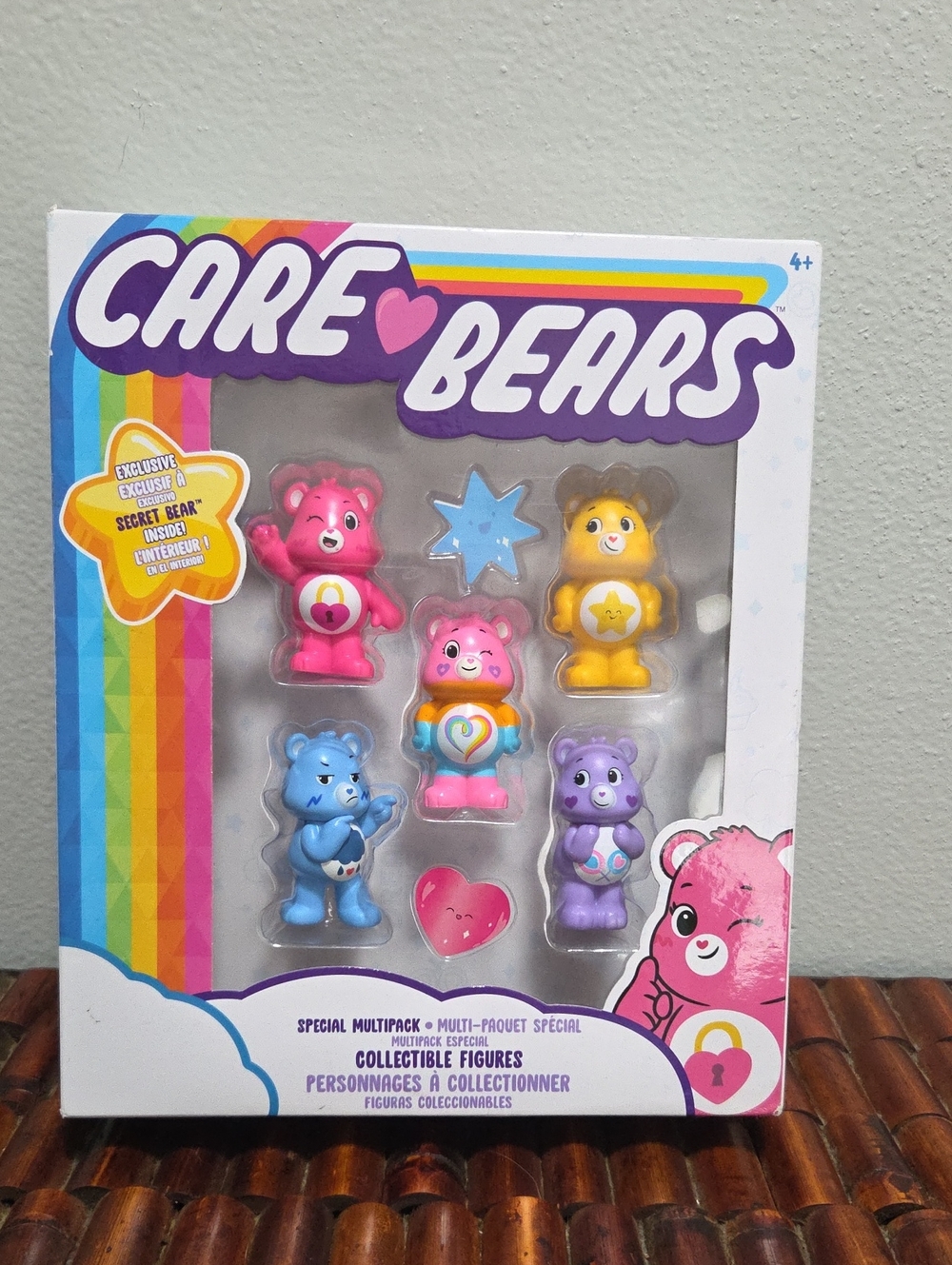 Care Bears Mini Figure Set - Pink, Yellow, Blue, Purple